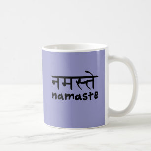 Caneca De Café Namaste em inglês e no Hindi