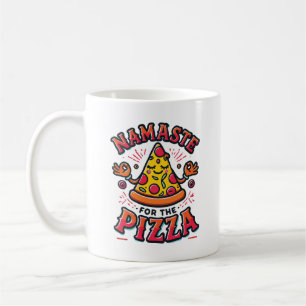 Caneca De Café Namaste for Pizza - Yoga Engraçado
