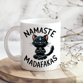 Caneca De Café "Namaste Madafakas" Engraçados Adolescentes de Gat
