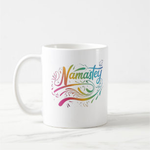 Caneca De Café Namaste   Meditação Espiritual Moderna Yoga