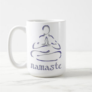 Caneca De Café Namaste Pose de Lótus Yoga