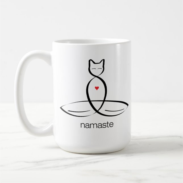 Caneca De Café Namaste - Texto de estilo regular. (Esquerda)