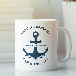 Caneca De Café Name of Captain Blue's Ship