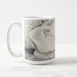 Caneca De Café namesake magnolia, flores, tecido, algodão e mão