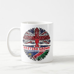Caneca De Café Namíbia Sinalizador das Raízes das Árvores Britâni