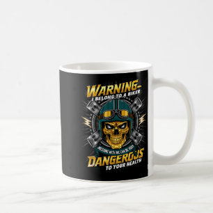 Caneca De Café Namorada de Motociclista Esposa Eu Pertenço a um M