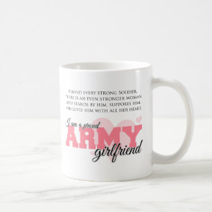 Caneca De Café Namorada orgulhoso do exército