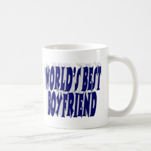 Caneca De Café Namorado com tipografia meio azul escuro