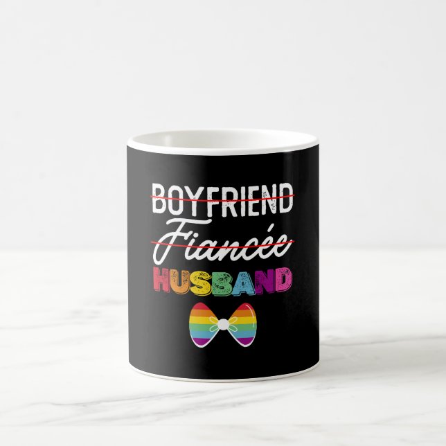 Caneca De Café Namorado Fiance Husband Casamento gay Groom LGBTQ (Centro)