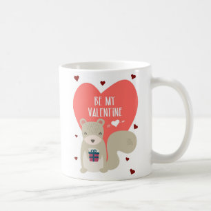 Caneca De Café Namorados bonitos do esquilo customizáveis