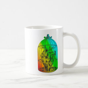 Caneca De Café Namorados Cardíacos Enjaulados Lgbt Tatuagem Desig
