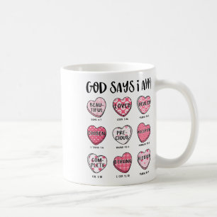Caneca De Café Namorados Cristão Deus Diz Bíblia Versa Corações F
