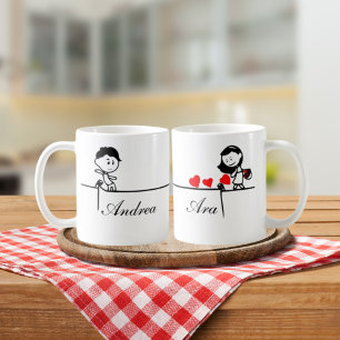Caneca De Café Namorados de Aniversário de Cuta Personalizado par
