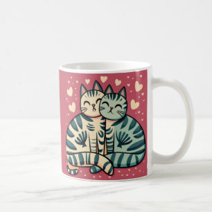 Caneca De Café Namorados de Gatos Cujos