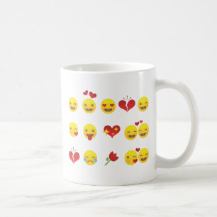 Caneca De Café Namorados Emojis