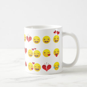 Caneca De Café Namorados Emojis