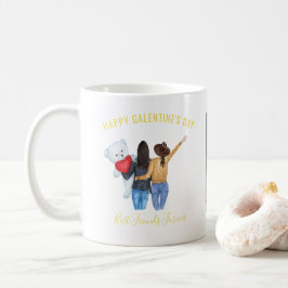 Caneca De Café Namorados Galentine | Foto dos melhores amigos do