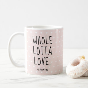 Caneca De Café Namorados Inteiro Com Amor Corações Rosa