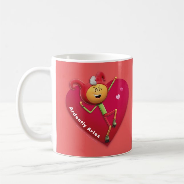 Caneca De Café Namorados Mug para Aries (Esquerda)
