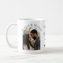 Caneca De Café Namorados Nomes de Fotografias Personalizados e Ci