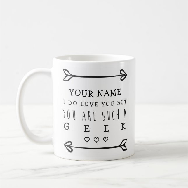 Caneca De Café Namorados personalizados Engraçados - Geek (Esquerda)