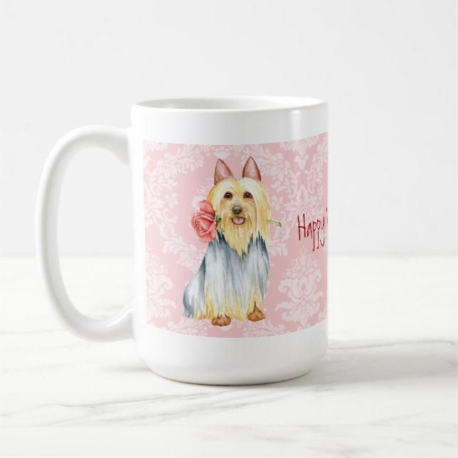 Caneca De Café Namorados Rosa Silky Terrier Coffee Mug (Esquerda)