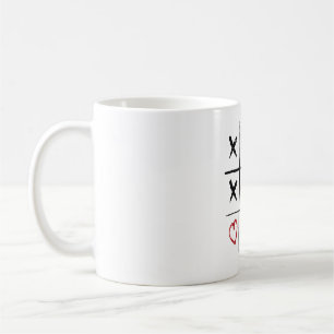 Caneca De Café Namorados Tic Tac Toe Hearts Day