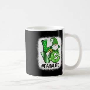 Caneca De Café Nana Amor Dia de São Patrício Gnome Desbotado Sort