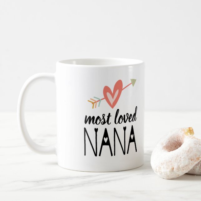 Caneca De Café Nana Coração Mais Amado (Com Donut)