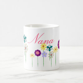 Caneca De Café Nana - flores brilhantes para ela