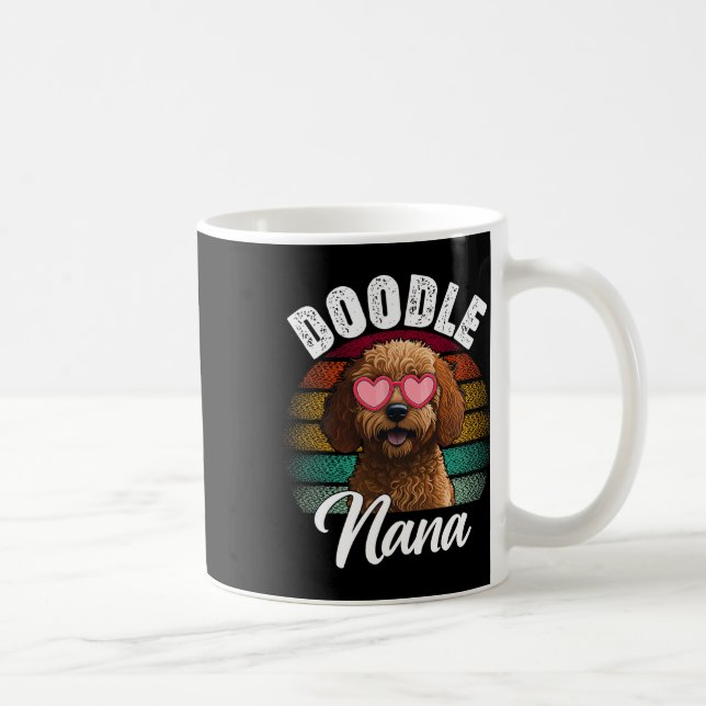 Caneca De Café Nana Goldendoododle Cachorro do Lover Mães D (Direita)