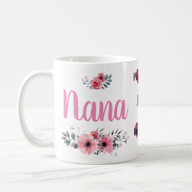 Caneca De Café Nana Mug Personalizada com Nomes de Avós (Esquerda)
