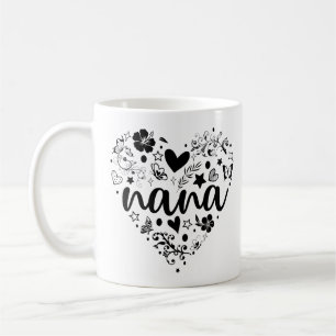 Caneca De Café Nana Mugs, Nana Heart Mugs, Nana Mug, vovó