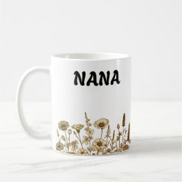 Caneca De Café Nana Trendy Floral Design