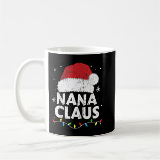 Caneca De Café Nana vovó claus do Natal luzes que combinam com a