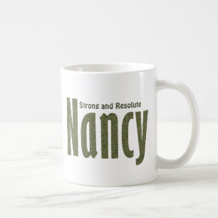 Caneca De Café "Nancy" personalizada na Camuflagem Verde do Exérc