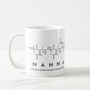 Caneca De Café Nanna peptide name mug
