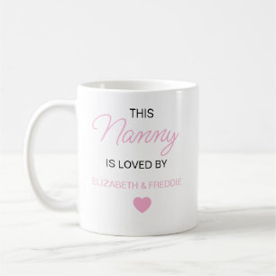 Caneca De Café Nanny Mug Personalizado, Nannie Nanna Gifts, Perso