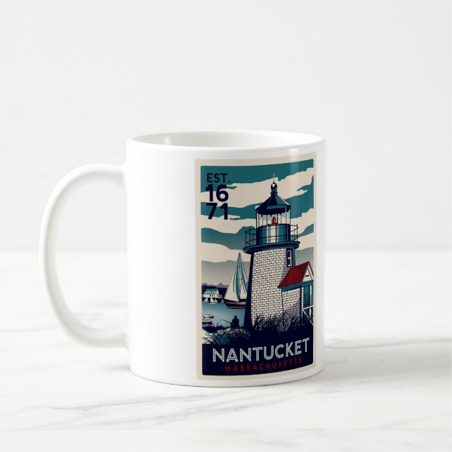 Caneca De Café Nantucket Coffee Mug - Tamanho 11oz (Esquerda)