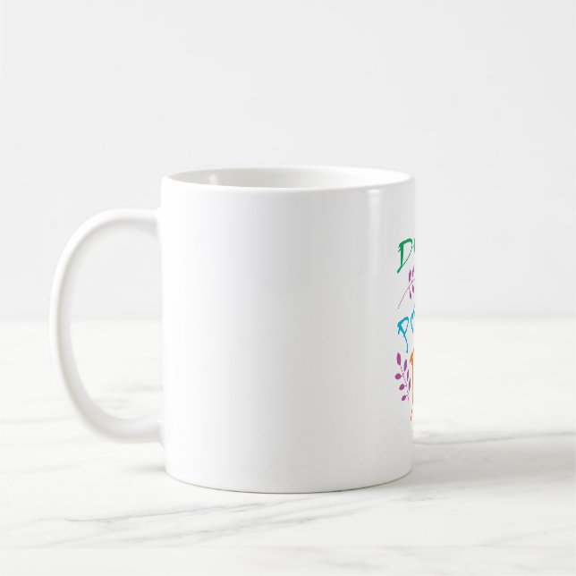 Caneca De Café "Não adie a alegria" - Mug de citação inspiraciona (Esquerda)