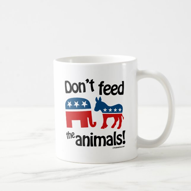 Caneca De Café Não Alimente os Animais - (Direita)
