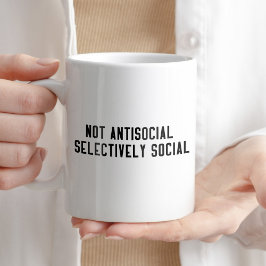 Caneca De Café Não Antissocial Seletivamente Taça de Cotação Soci