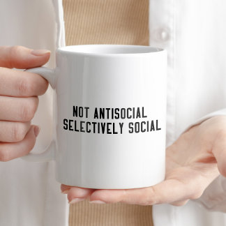 Caneca De Café Não Antissocial Seletivamente Taça de Cotação Soci