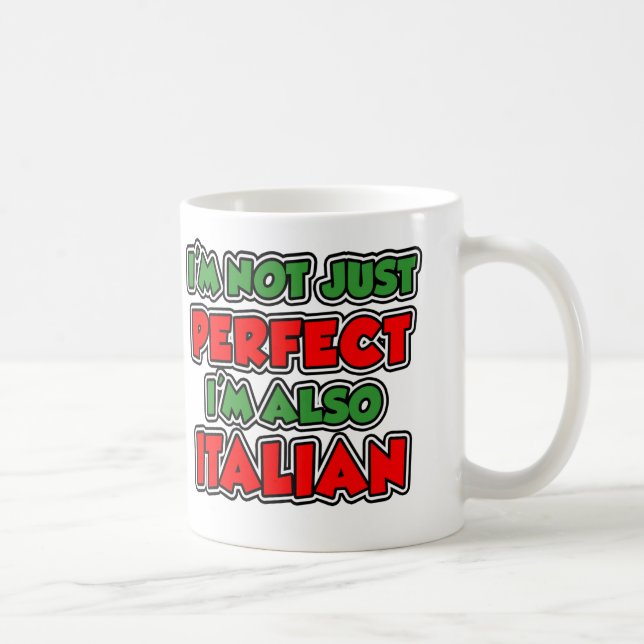 Caneca De Café Não apenas italiano perfeito (Direita)