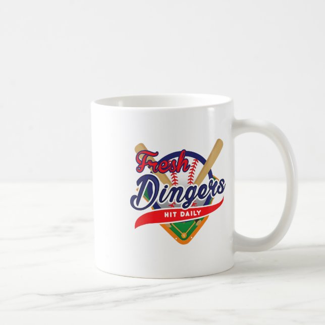 Caneca De Café Não Bata em Dingers novos Engraçado Bysebyll Softb (Direita)
