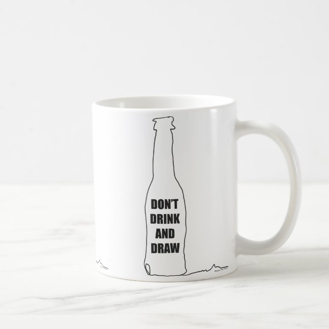 Caneca De Café Não Beba e Desenhe (Direita)