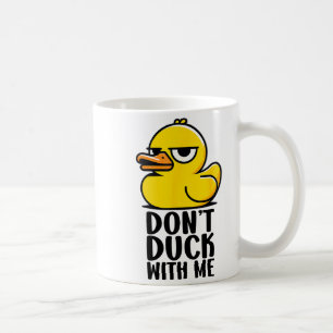 Caneca De Café Não Brinque Comigo, Pato de Borracha Meme Divertid