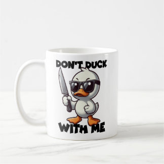 Caneca De Café Não Brinque Comigo Pato Divertido Atitude Atrevida