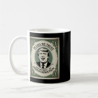 Caneca De Café “não confie em ninguém” - Trump Cédula Paródia _1