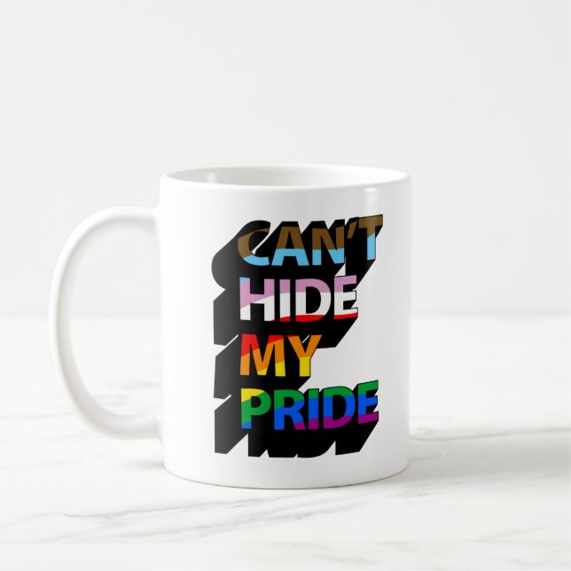Caneca De Café Não consigo Ocultar meu Orgulho 3D (Esquerda)